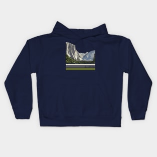 El Capitan mountain illustration Kids Hoodie